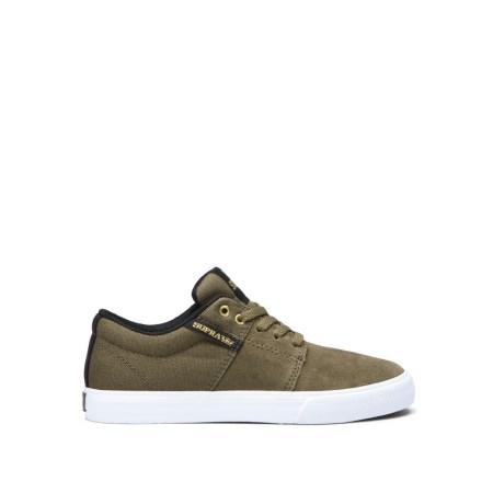 Supra Stacks II Vulc Olivengrønne Joggesko Barn [NO-8-U869]